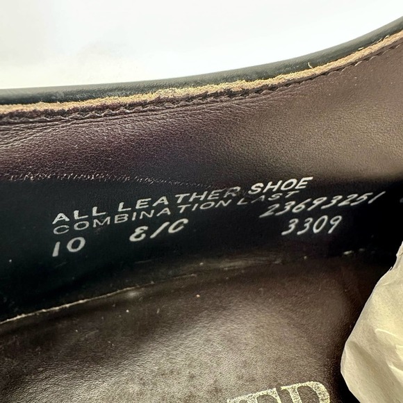 Hanover MasterFlex Dress Shoes‎ Men’s sz. 10 Black Wingtip Oxford Leather - Picture 13 of 14